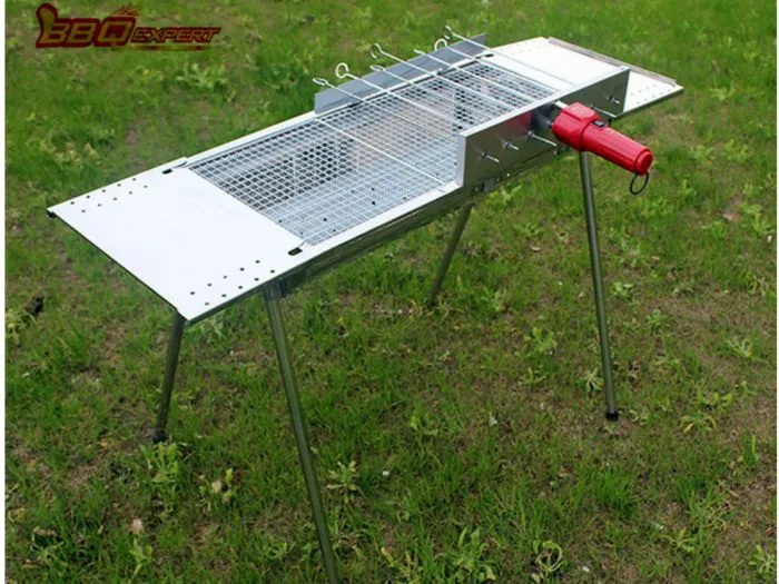 BBQEXPERT Rotisserie Barbecue Ruostumattomasta teräksestä BBQ Spit Outdoor Rotisseries BBQ Grill