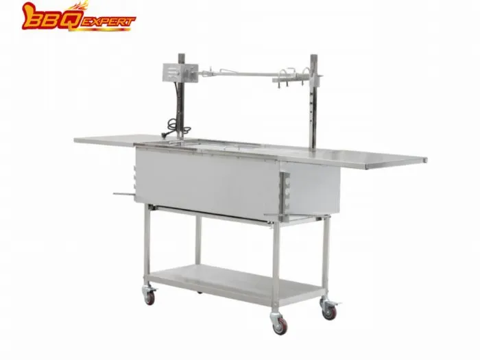 Monitoiminen Heavy Duty Rotisserie BBQ Grill ulkona tai sisällä ruostumattomasta teräksestä valmistettu grilli Rotisserie vardalla